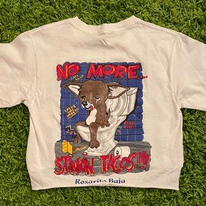 vintage rosarito Mexico t shirt womens small half shirt tourist